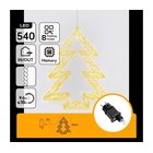 Aigostar -LED Ulkokäyttöinen joulukoriste 540xLED/6W/230V IP44 lämmin valkoinen 45cm kuusi