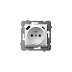 Ospel - Kehyksetön kotitalouspistorasia 230V + 1xUSB-A + 1xUSB-C ARIA valkoinen