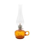 Petroolilamppu MONIKA 34 cm meripihkanruudullinen