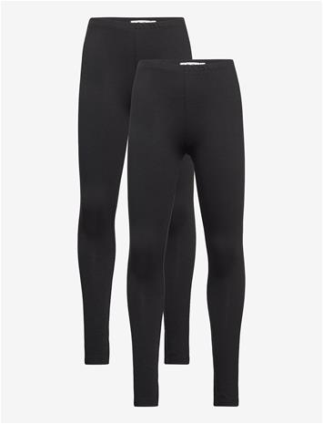 MINYMO Basic Leggings (2-Pack) - ANTHRACITE BLACK - 152