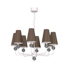 Kattokruunu GRENADA ketjulla 8xE14/15W/230V ruskea/kerma