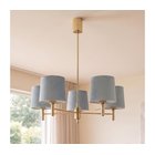 BRILAGI - MONTE varrellinen kattokruunu 5xE27/60W/230V sininen/kultainen