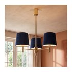 BRILAGI - MONTE varrellinen kattokruunu 3xE27/60W/230V sininen/kultainen