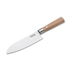 Böker - Damaskusteräinen santoku-keittiöveitsi DAMAST OLIVE 17,2 cm oliivipuu