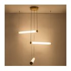 Zuma Line 1234 - himmennettävä LED-riippuvalaisin vaijerilla COMO LED/64W/230V 2700-6500K kultainen + kaukosäädin