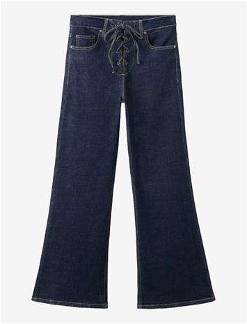 MANGO Flared Jeans With Drawstrings - OPEN BLUE - 38