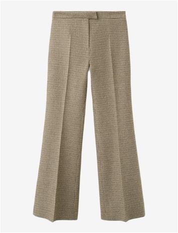 MANGO Houndstooth Wool-Blend Trousers - MEDIUM BROWN - 38 – kuva 2/2