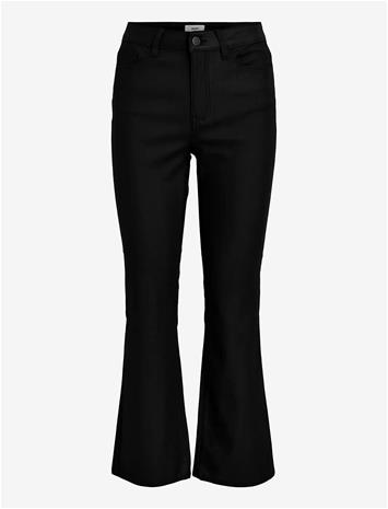 OBJECT Objbelle Mw 7/8 Coated Flared Pants Div - BLACK - L – kuva 2/2