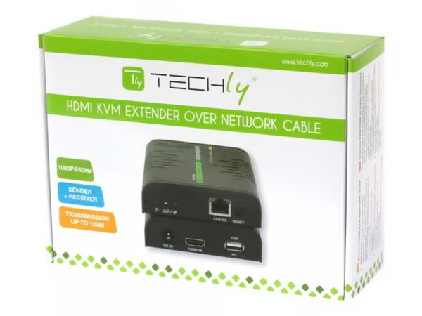 KVM Techly HDMI + USB Cat5e / 6 - 120m -laajennus