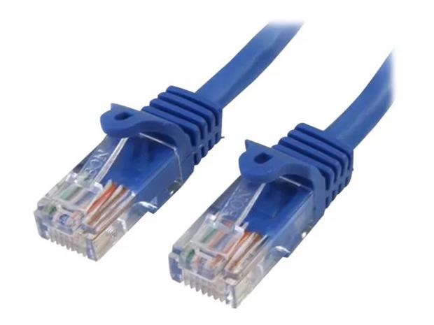 StarTech.com Cat5e Ethernet Patch Cable with Snagless RJ45 Connectors - 0.5 m, Blue
