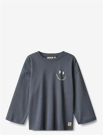 WHEAT T-Shirt L/S Axe Print - GREYBLUE - 152