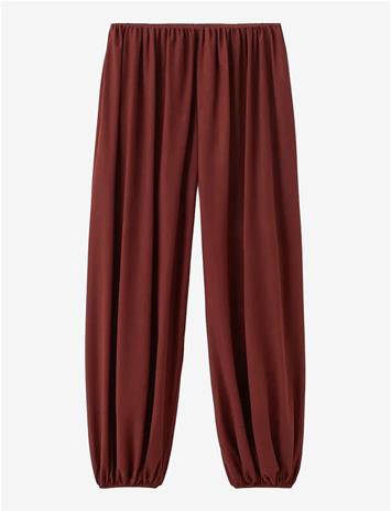 MANGO Mid-Rise Harem Pants - RUST - COPPER - L