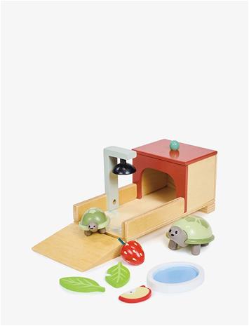TENDER LEAF Dollhouse Set - Pet Turtle - RED - One Size