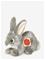 Teddy Hermann - Sitting Rabbit grey 18 cm (TH937012) – kuva 4