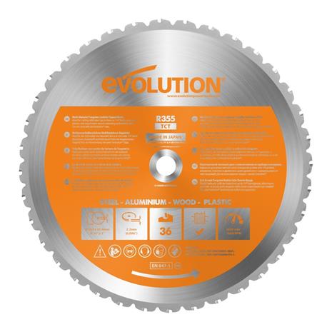 Katkaisulaikka Evolution EVO-355-MULTI; 355 mm; Z36