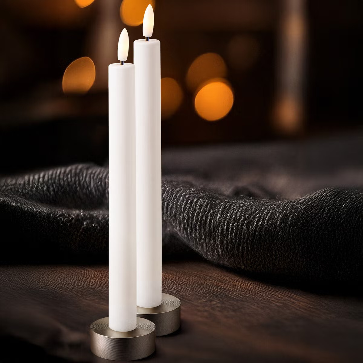 Ladattava LED-kruunukynttilä 25 cm valkoinen 2 kpl, Northlight