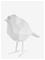 PRESENT TIME Statue Bird Small - WHITE - H:17 cm – kuva 2