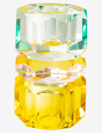 C'est Bon Crystal Candle Holder - Blue - ONE SIZE