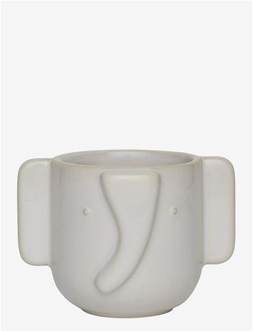 Elephant ruukku 9 cm, valkoinen