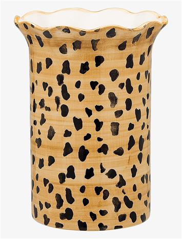ANNA + NINA Leopard Vase - BROWN - H21 cm