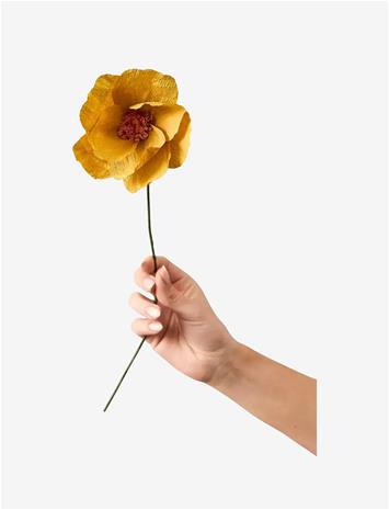 STUDIO ABOUT Paper Flower - OCHRE - One Size