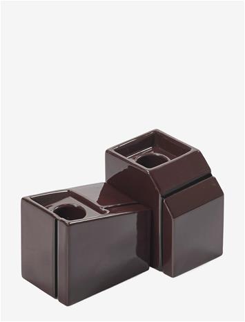 SERAX Candle Holder White Silos Set/2 - RED - One Size