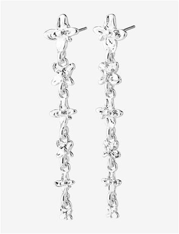 PILGRIM Trace Earrings Silver-Plated - SILVER PLATED - One Size