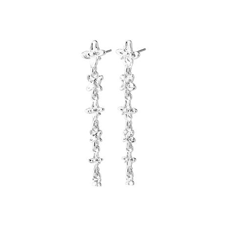 PILGRIM Trace Earrings Silver-Plated - SILVER PLATED - One Size