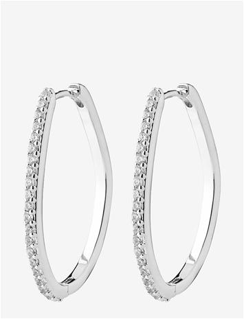 PILGRIM Root Hoop Earrings Silver-Plated - SILVER PLATED - One Size
