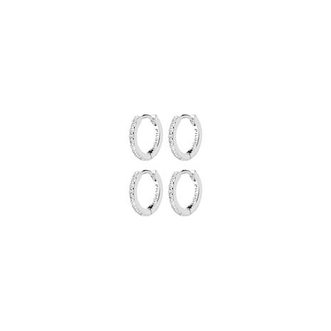 PILGRIM Root Earrings 2-In-1 Set, Silver-Plated - SILVER PLATED - One Size