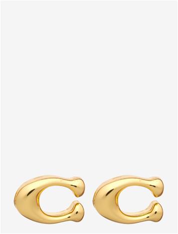 COACH ACCESSORIES Co Er Bubble C Stud - SHINY GOLD - One Size