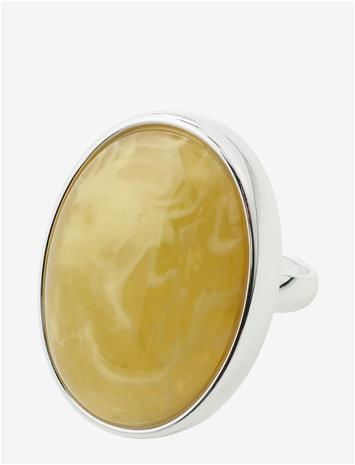 PILGRIM Still Ring Silver-Plated/Yellow - SILVER PLATED - One Size