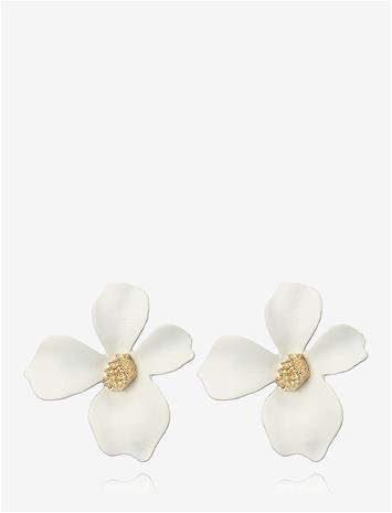 BY JOLIMA Lilly Earring - WHITE - One Size