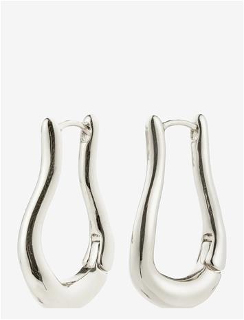 PILGRIM Unfold Hoops Silver-Plated - SILVER PLATED - One Size