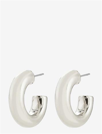 PILGRIM Phase Small Hoops Silver-Plated - SILVER PLATED - One Size