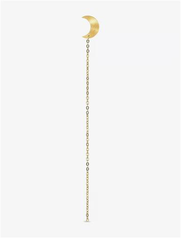 Jane Koenig Half Moon Chain Stud - Silver - RIGHT