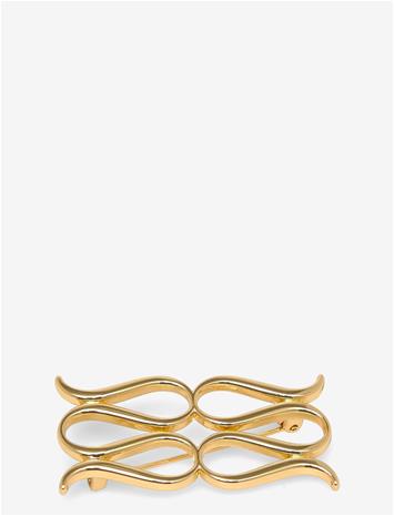 Malina Monogram Brooch - Gold - ONE SIZE