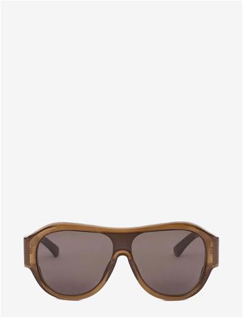 Mango Aviator Sunglasses With Plastic Frame - Brown - ONE SIZE