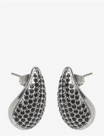 BUD TO ROSE Drop Crystal Stud Earring Black/Silver - BLACK/SILVER - One Size