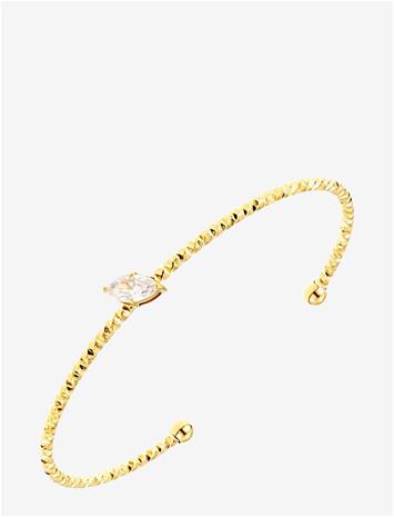BY JOLIMA Como Mini Bangle Crystal - GOLD - One Size