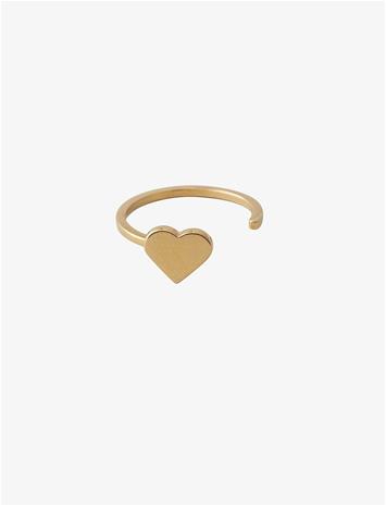 Design Letters Heart Ring Silver