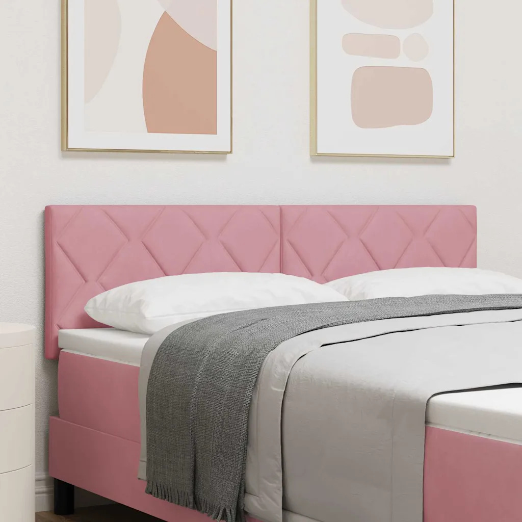 vidaXL LED-pääty Pinkki 144 cm Sametti