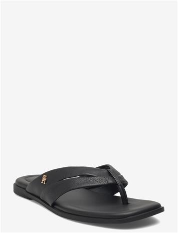 TOMMY HILFIGER Elevated Toe Post Lth Sandal - BLACK - 39