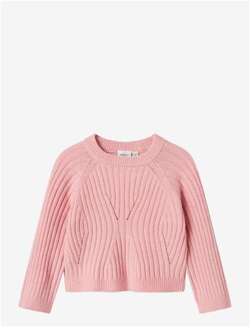NAME IT Nmfrikine Ls Short Knit Pullover Pb - CRADLE PINK - 98