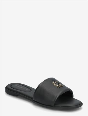 TOMMY HILFIGER Th Logo Hardware Leather Mule - BLACK - 40