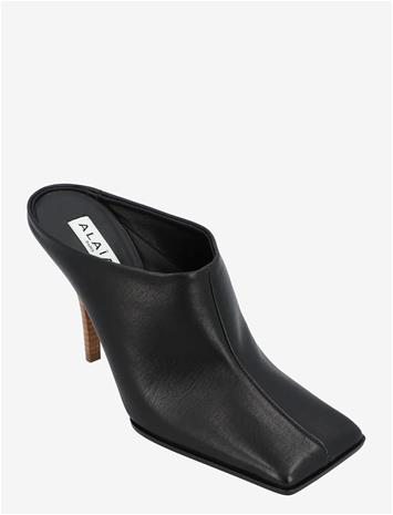 Alaia 90 Leather Mules - Black - 41