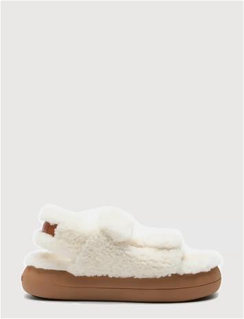 Moon Boot Mb Shearling Sandal - White - 41