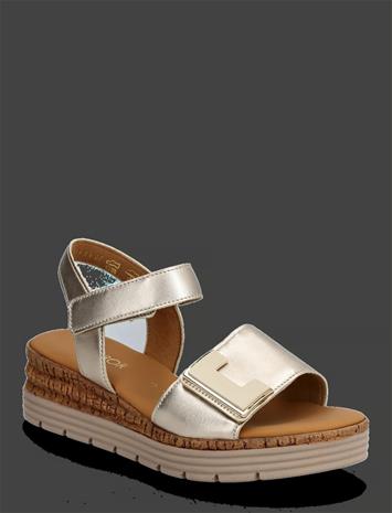 Gabor Wedge Sandal - Gold - 42