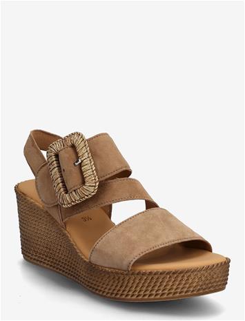 GABOR Wedge Sandal - CAMEL - 42