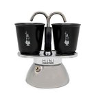 Bialetti 7310 -espressokeittosetti, Mini Induction, 2 kupillista, 2 lasia, musta
